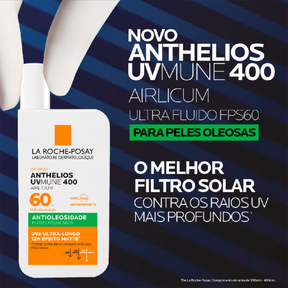 Anthelios UVMune400 Airlicium FPS60 Protetor Solar Facial 40ml - La Roche-Posay