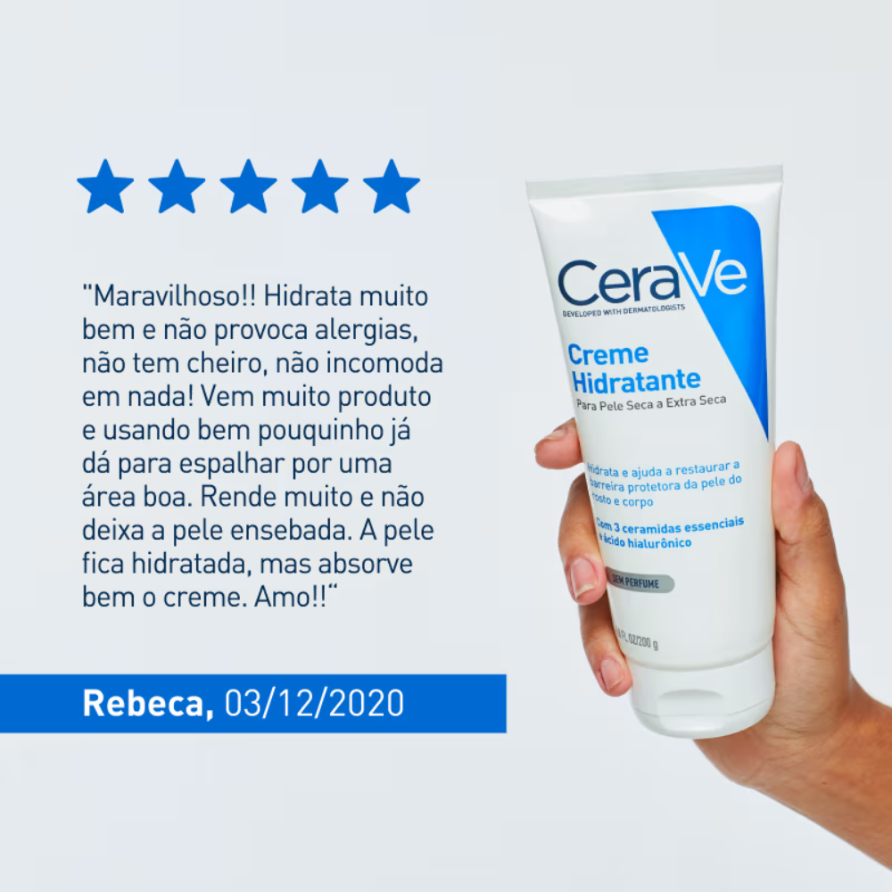 Creme Hidratante Pele Seca a Extra Seca 200g - CeraVe