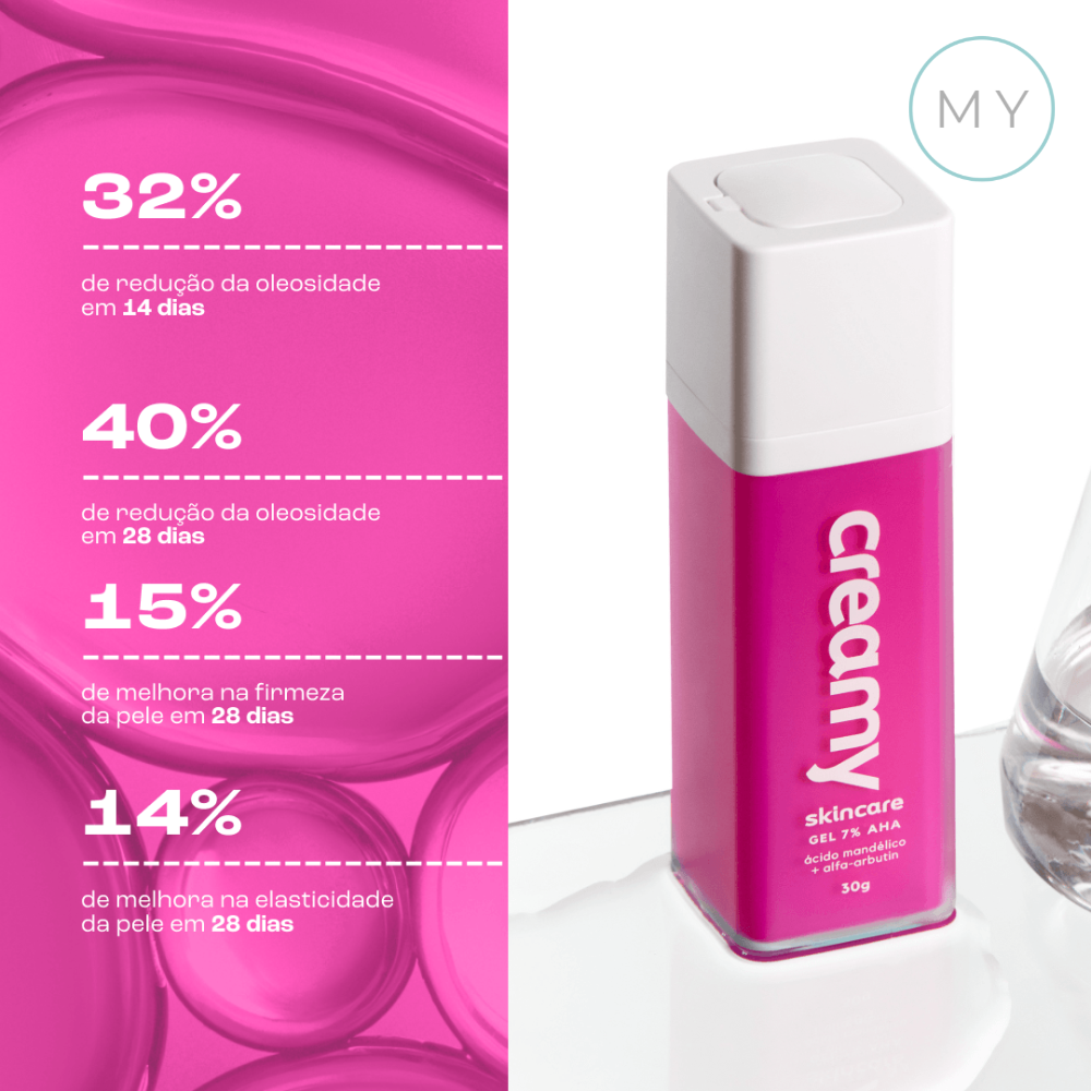 Ácido Mandélico Gel Clareador Antiacne 30g - Creamy