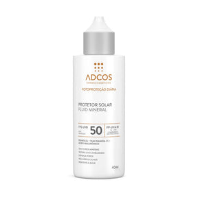 Protetor Solar Fluid Mineral FPS 50 Incolor 40ml - Adcos