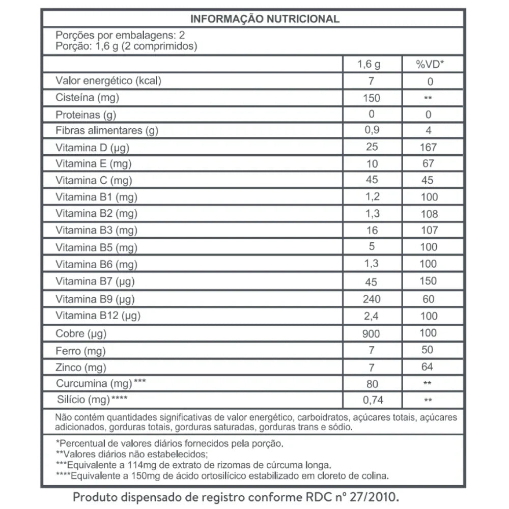 Nutri Cabelos, Pele e Unhas 60 cápsulas - Adcos